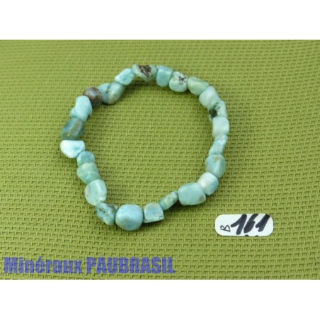 Bracelet Larimar - Pectolite bleue en pierre roulée