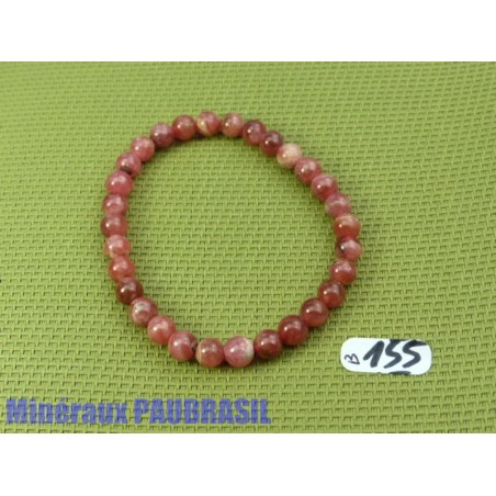 Bracelet Rhodocrosite d'Argentine Q Extra en perles de 6mm50