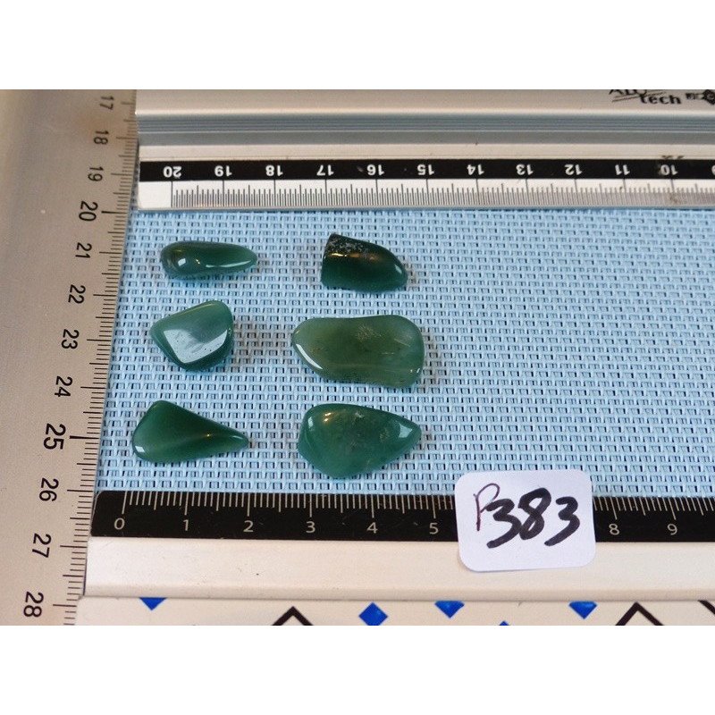 Calcédoine Chrome - Mtorolite Lot de 6 Pierres Roulées 10g | Minéraux Paubrasil