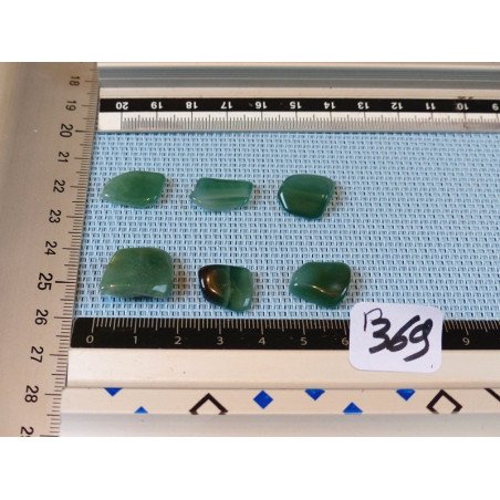 Calcédoine Chrome - Mtorolite Lot de 6 Pierres Roulées 9g | Minéraux Paubrasil