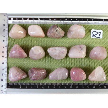 Petalite Rose Pierre Roulée à l unité de 19 à 21 gr | Minéraux Paubrasil