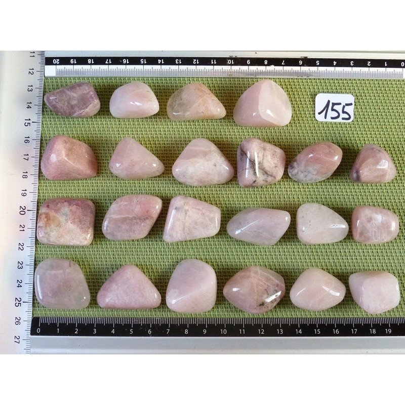 Petalite Rose Pierre Roulée à l unité de 13 à 14 gr | Minéraux Paubrasil