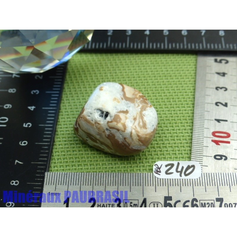 Aragonite bleue du Pakistan en Pierre Semi Roulée 34gr