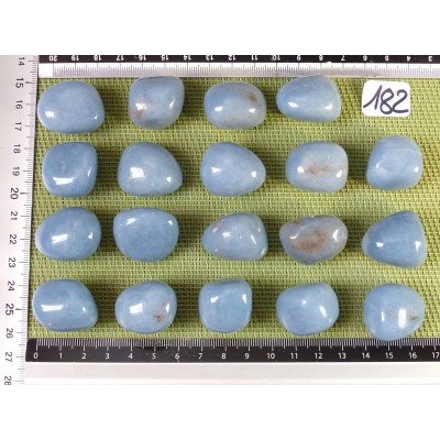 Angelite Q Extra Pierre Roulée à l unité de 18 à 21 gr | Minéraux Paubrasil