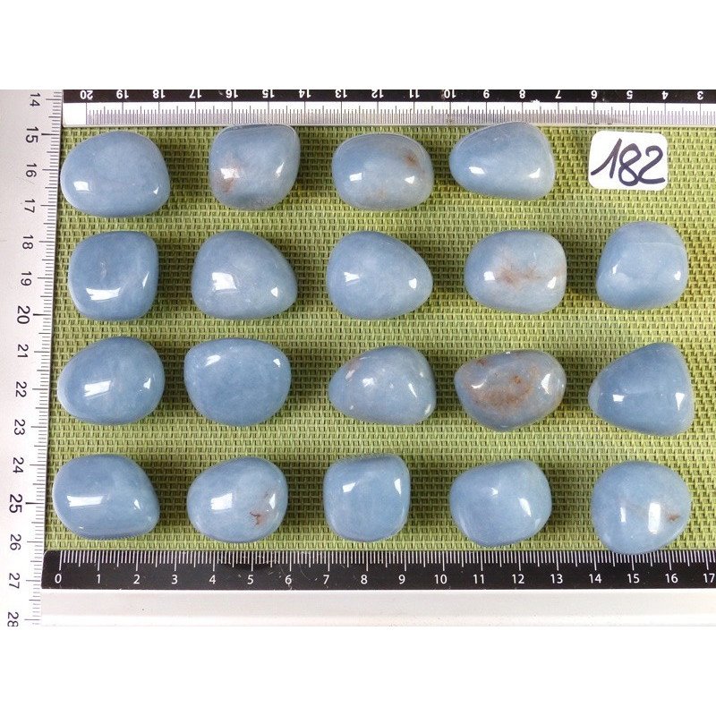 Angelite Q Extra Pierre Roulée à l unité de 18 à 21 gr | Minéraux Paubrasil