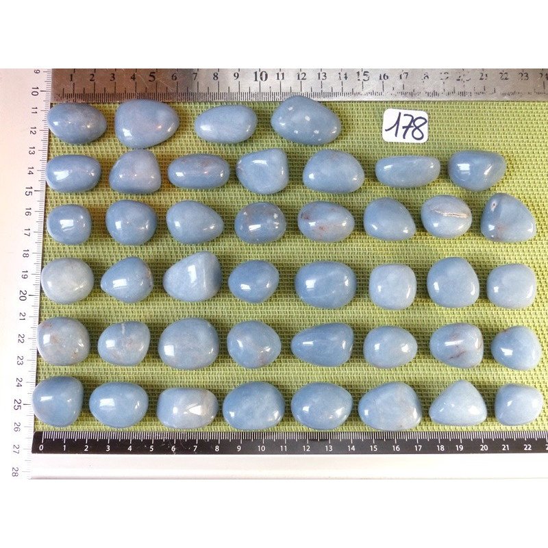 Angelite Q Extra Pierre Roulée à l unité de 13 à 16 gr | Minéraux Paubrasil