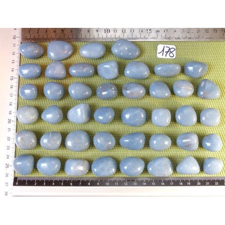Angelite Q Extra Pierre Roulée à l unité de 13 à 16 gr | Minéraux Paubrasil