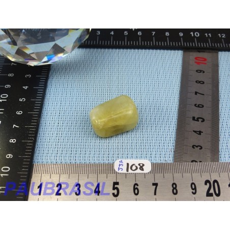 Jade jaune d'Australie - prehnite jaune 16gr pierre roulée Q Extra
