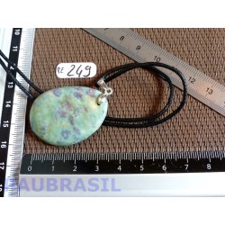 Pendentif Rubis sur Fuchsite mini pierre plate 13gr