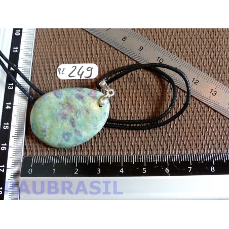 Pendentif Rubis sur Fuchsite mini pierre plate 13gr