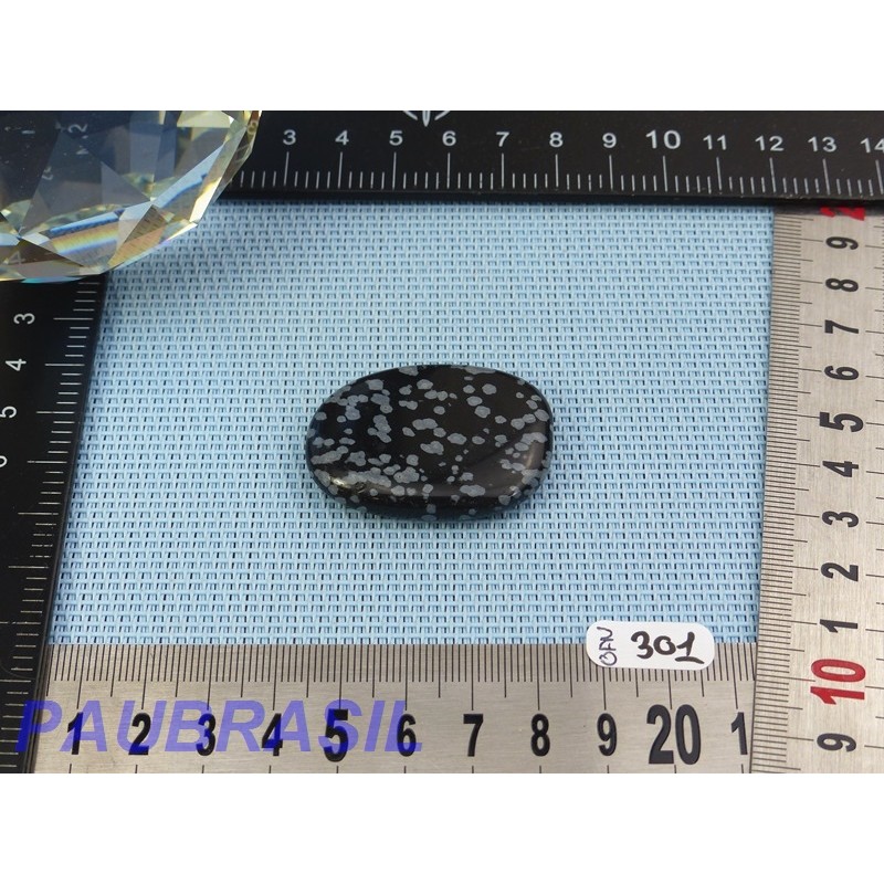 Obsidienne Flocon de Neige en Pierre Plate Fine 15g