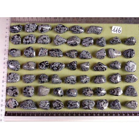 Obsidienne Flocon de Neige Pierre Roulée à l unité de 8 à 10 | Minéraux Paubrasil