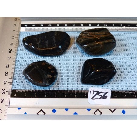 Oeil de Faucon Lot de 4 Pierres Roulées 124g | Minéraux Paubrasil