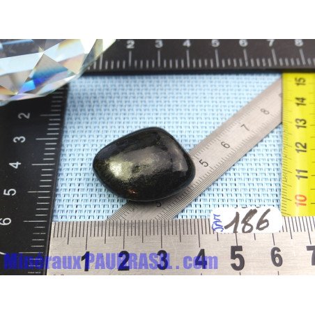 Jade magnétite ou jade noir pierre roulée de 13g