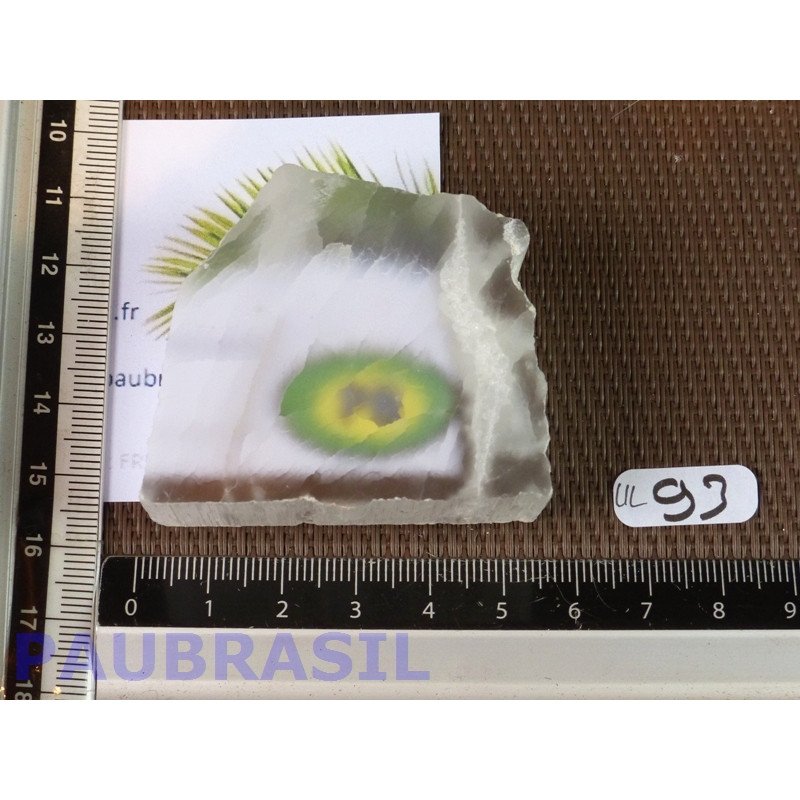 Ulexite tronçon deux faces polies 97g USA
