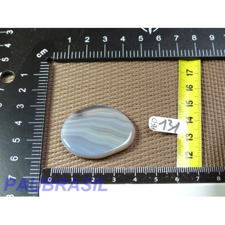 Agate naturelle en Pierre plate fine 8g