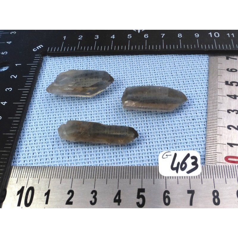 Quartz Fumé Lot de 3 Pointes Brutes 23g | Minéraux Paubrasil