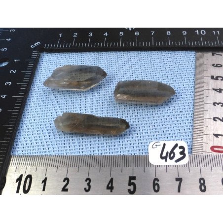 Quartz Fumé Lot de 3 Pointes Brutes 23g | Minéraux Paubrasil