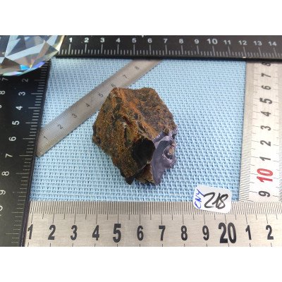 Onyx noir du Brésil en pierre brute de 54gr50