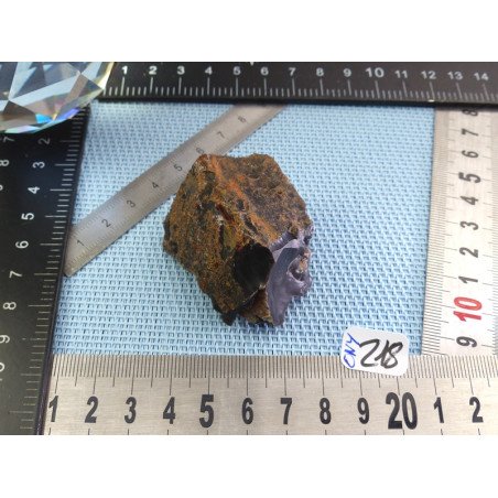 Onyx noir du Brésil en pierre brute de 54gr50