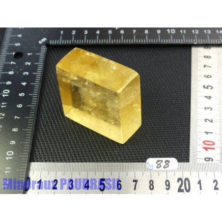 Calcite Optique Miel en pierre polie 106g