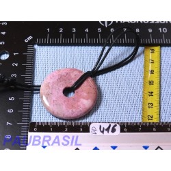 Donut Pi Pendentif en Rhodonite de 40 mm