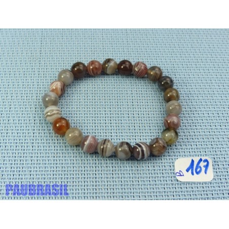 Bracelet Agate Botswana en perles de 8mm Q Extra