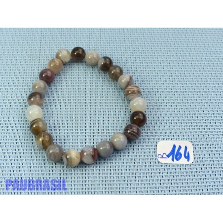 Bracelet Agate Botswana en perles de 8mm Q Extra