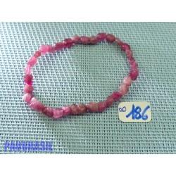 Bracelet Rubellite - Tourmaline Rose en mini pierres roulées - grains Q Extra