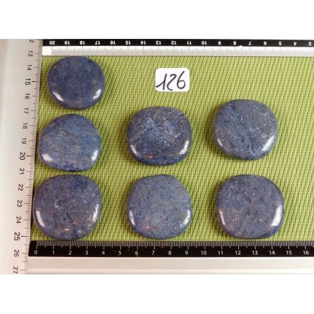 Dumortierite Pierre Plate à l unité de 39 à 41 mm | Minéraux Paubrasil