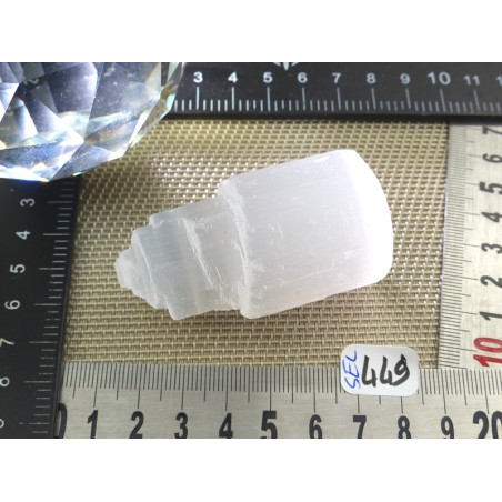 Gratte-ciel en Selenite - Gypse fibreux en pierre brute de 88g