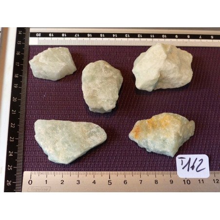 Aigue-Marine Lot de 5 Pierres Brutes 154g | Minéraux Paubrasil