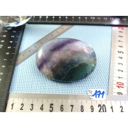 Fluorite ou fluorine multicolore Q Extra savonnette polie 123gr50