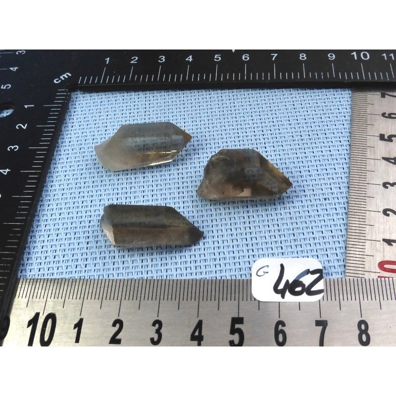 Quartz Fumé Lot de 3 Pointes Brutes 19g | Minéraux Paubrasil