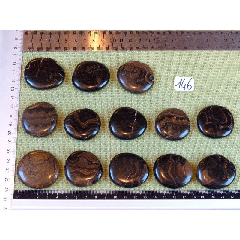 Stromatolite Pierre Plate à l'unité de 23 à 26 gr | Minéraux Paubrasil