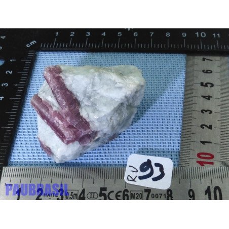 Quartz Rubellite tourmaline rose pierre brute 103g Brésil
