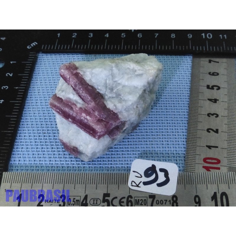 Quartz Rubellite tourmaline rose pierre brute 103g Brésil