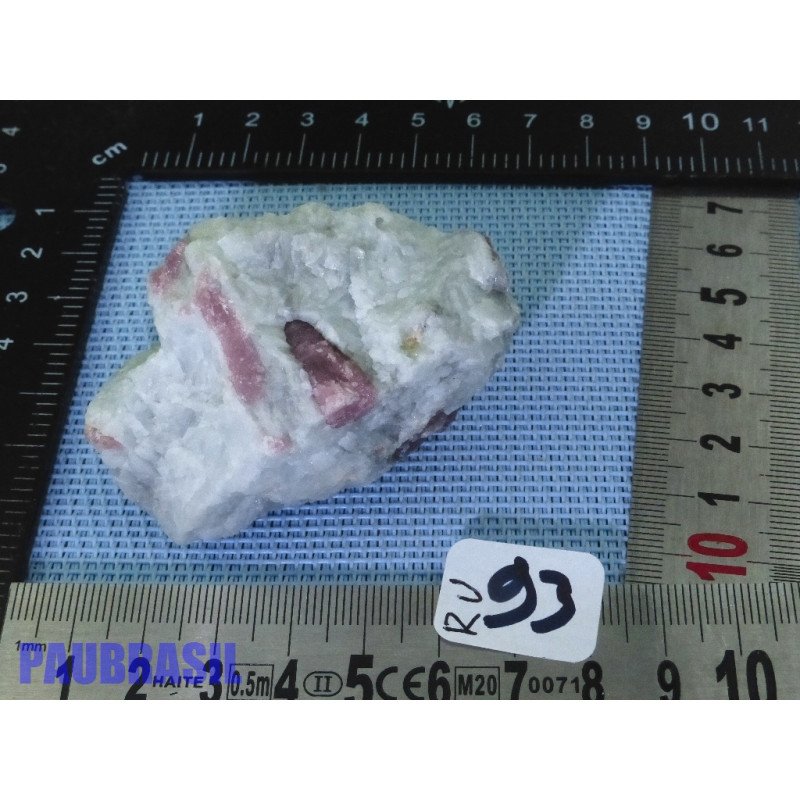 Quartz Rubellite tourmaline rose pierre brute 103g Brésil