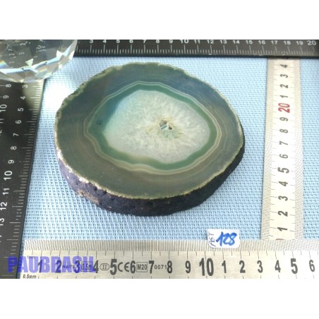 Tranche épaisse d agate teintée une face polie 447gr