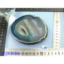 Tranche épaisse d agate teintée une face polie 447gr