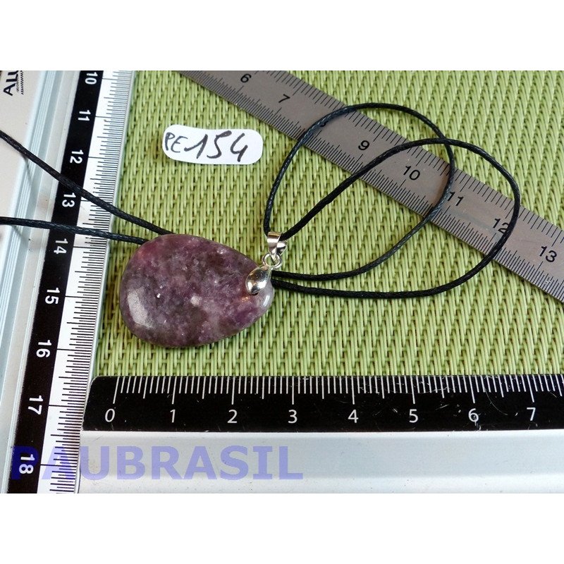 Pendentif Lépidolite mini pierre plate 6g