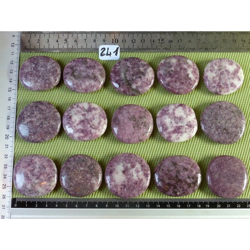 Lépidolite Pierre Plate à l unité de 33 à 35 gr | Minéraux Paubrasil
