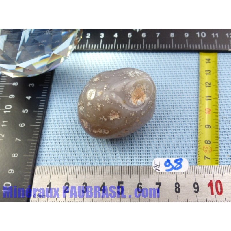 Agate à Eau polie du Bresil 58g Rare