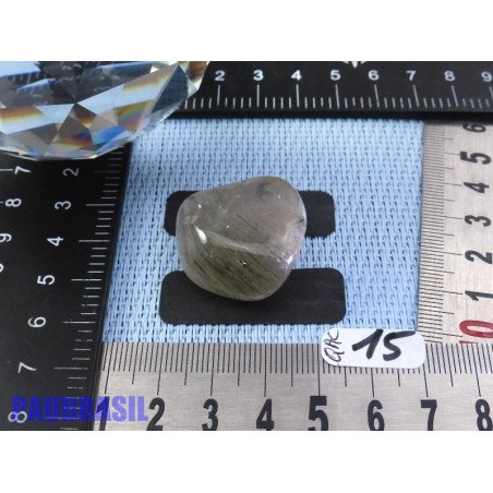 Quartz Actinolite pierre roulée Brésil 15gr50 rare