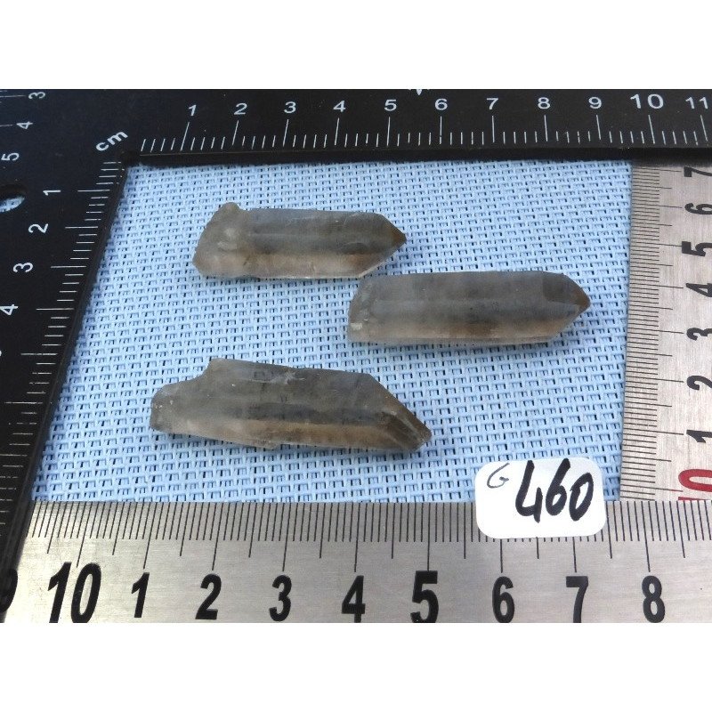 Quartz Fumé Lot de 3 Pointes Brutes 25g | Minéraux Paubrasil