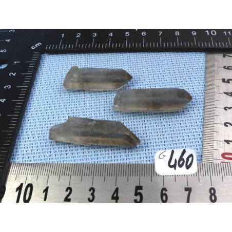 Quartz Fumé Lot de 3 Pointes Brutes 25g | Minéraux Paubrasil