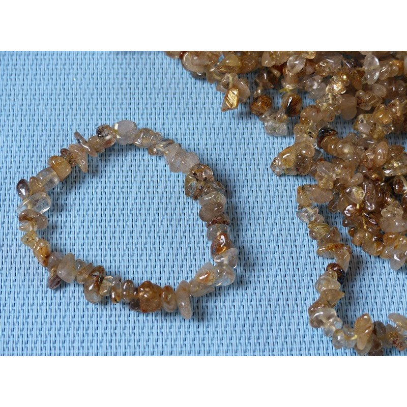 Quartz à inclusions de Rutile Q Extra Bracelet Baroque