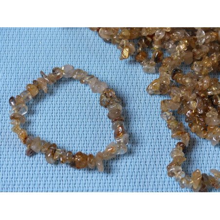 Quartz à inclusions de Rutile Q Extra Bracelet Baroque