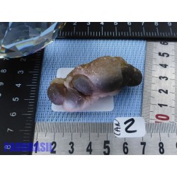 Calcédoine Noire Botryoidale en pierre brute 43gr50 rare