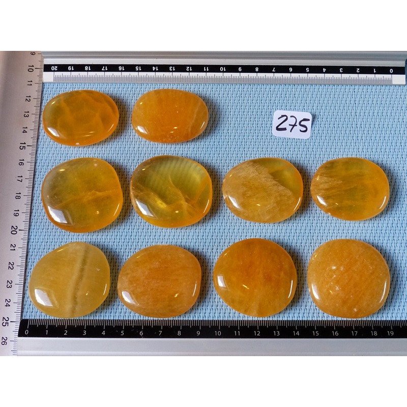 Calcite Orange EXTRA Pierre Plate à l unité de 44 à 45 mm | Minéraux Paubrasil
